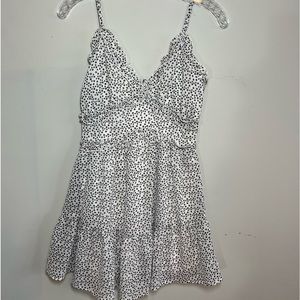 Spotted Pattern Flowy Mini Dress